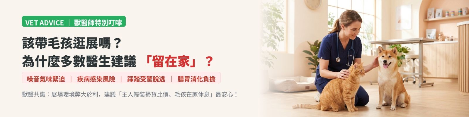 2026台北寵物展人潮擁擠，獸醫建議毛孩留在家中最安全舒適