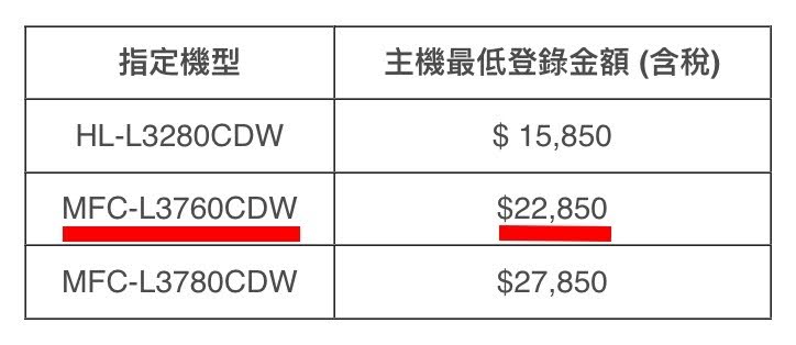 486團購與486商務通獨家優惠,購買BROTHER複合機MFC-L3760CDW免湊滿額低消,即可無痛直接升級三年保固