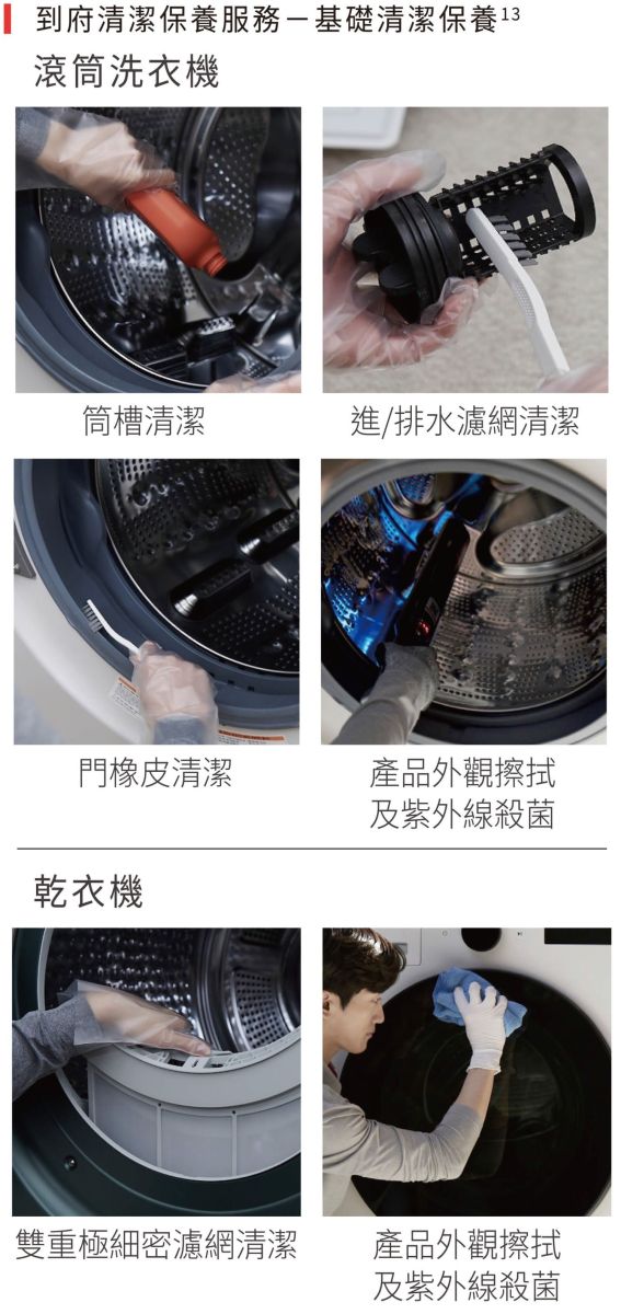 486團購 LG家電租賃 WashTower 到府基礎清潔保養、筒槽與進排水濾網清潔及紫外線殺菌